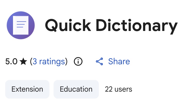 Quick Dictionary